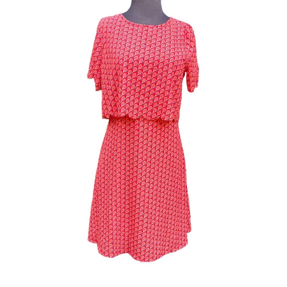 Molly Bracken Red Tennis Scalloped Layered Flowy Mini Dress NWT Womens Small